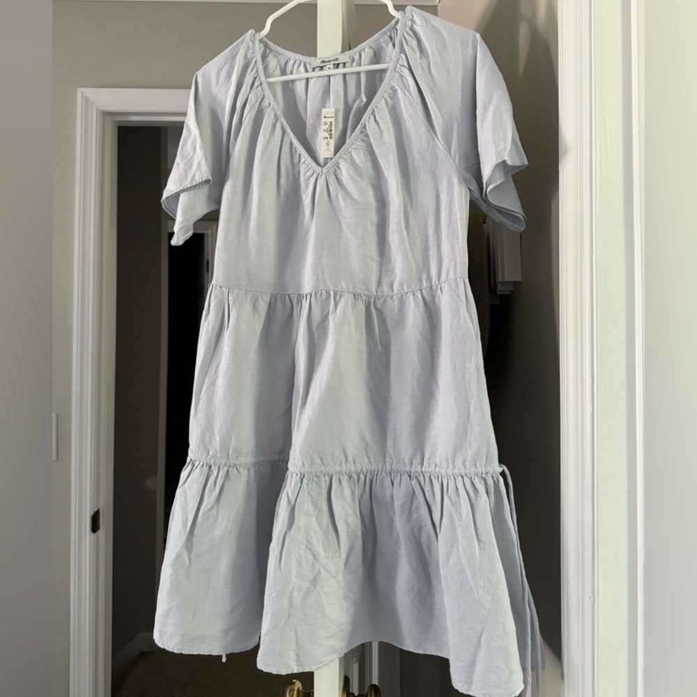 NWT Madewell Linen Blend Lorelei Mini Dress